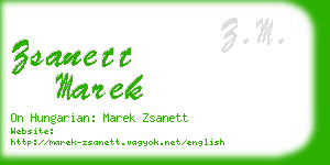 zsanett marek business card